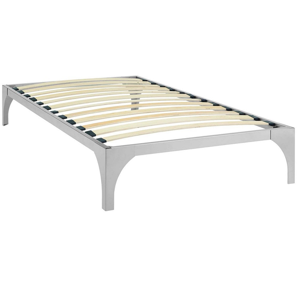 Ollie Twin Bed Frame by Modway| Silver