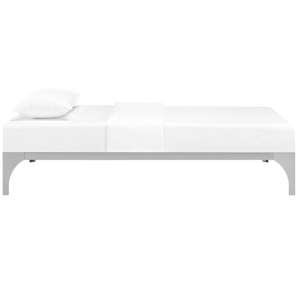 Ollie Twin Bed Frame by Modway| Silver