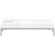 Ollie Twin Bed Frame by Modway| Silver