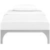 Ollie Twin Bed Frame by Modway| Silver