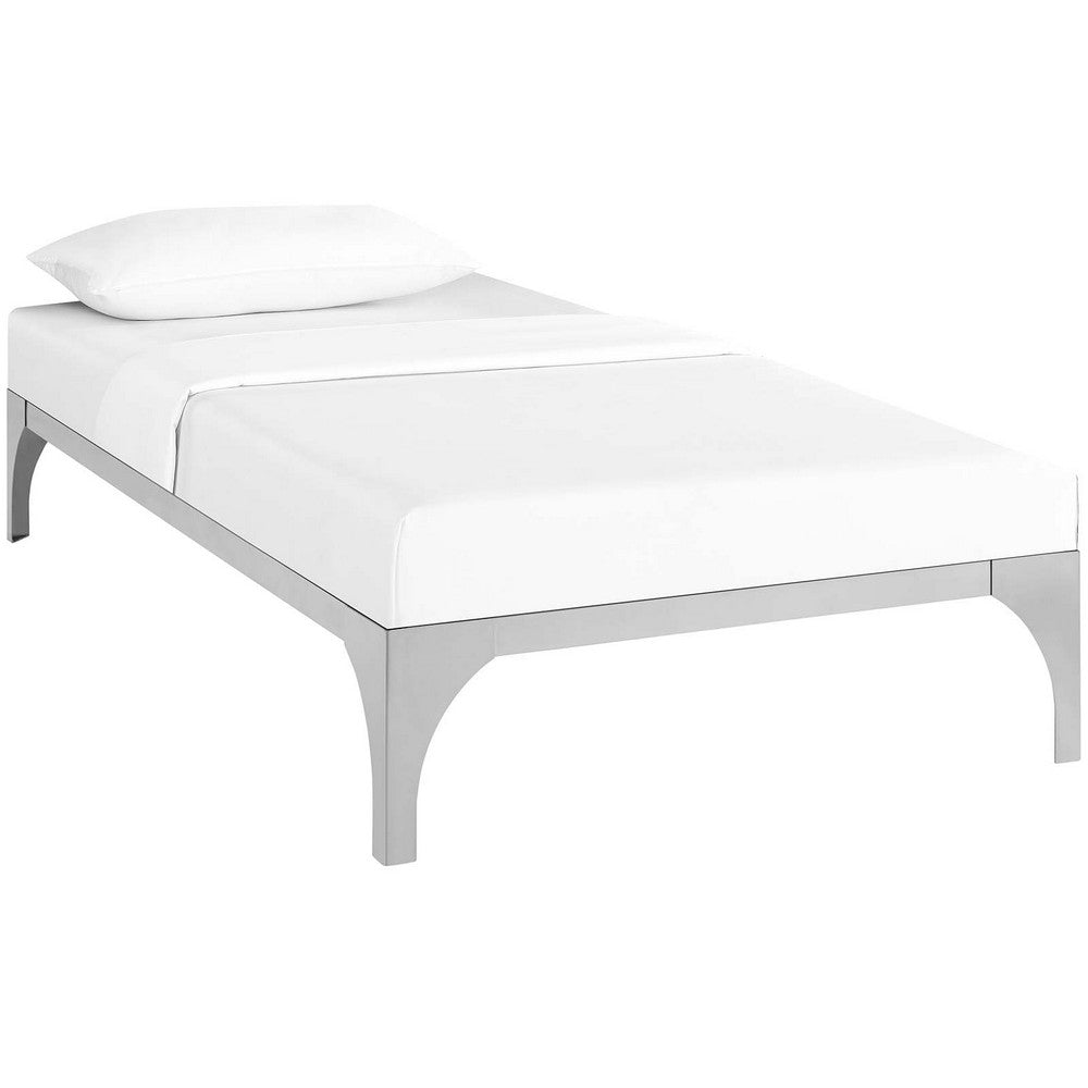 Ollie Twin Bed Frame by Modway| Silver