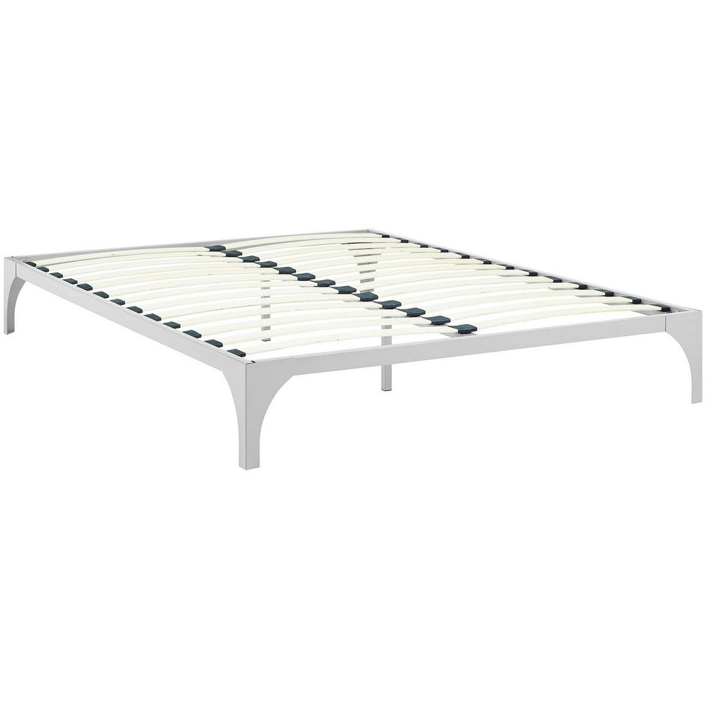 Ollie King Bed Frame by Modway| Silver