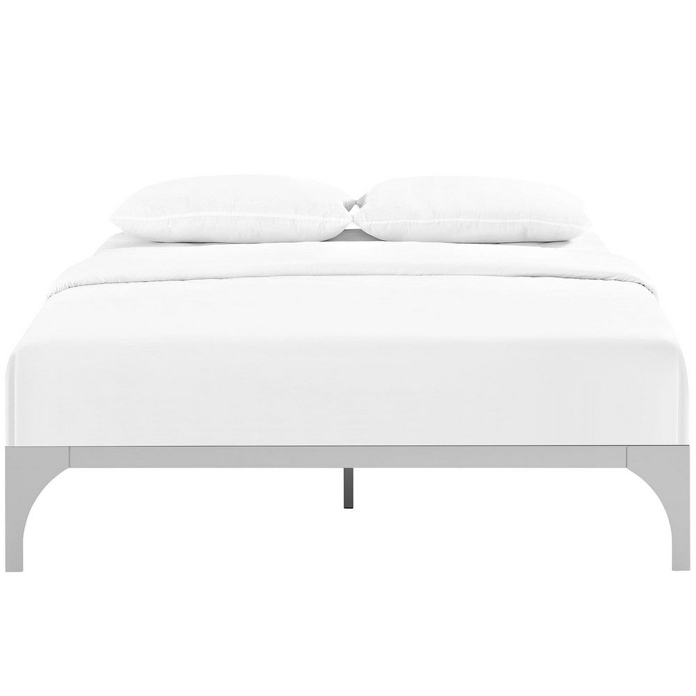 Ollie King Bed Frame by Modway| Silver