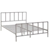 Modway Dower Modern Farmhouse Steel Metal Queen Platform Bed in Gray MDY-MOD-5437-GRY