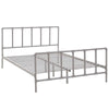 Dower Stainless Steel Queen Bed by Modway| Gray