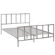 Dower Stainless Steel Queen Bed by Modway| Gray