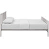 Dower Stainless Steel Queen Bed by Modway| Gray