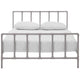 Dower Stainless Steel Queen Bed by Modway| Gray