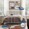 Dower Stainless Steel Queen Bed by Modway| Gray