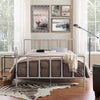 Dower Stainless Steel Queen Bed by Modway| Gray