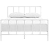 Dower Stainless Steel Queen Bed by Modway| White