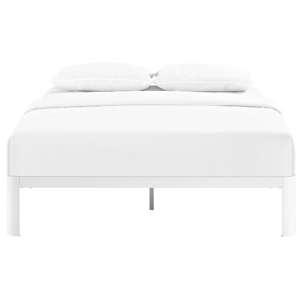 Corinne Queen Bed Frame, White - No Shipping Charges