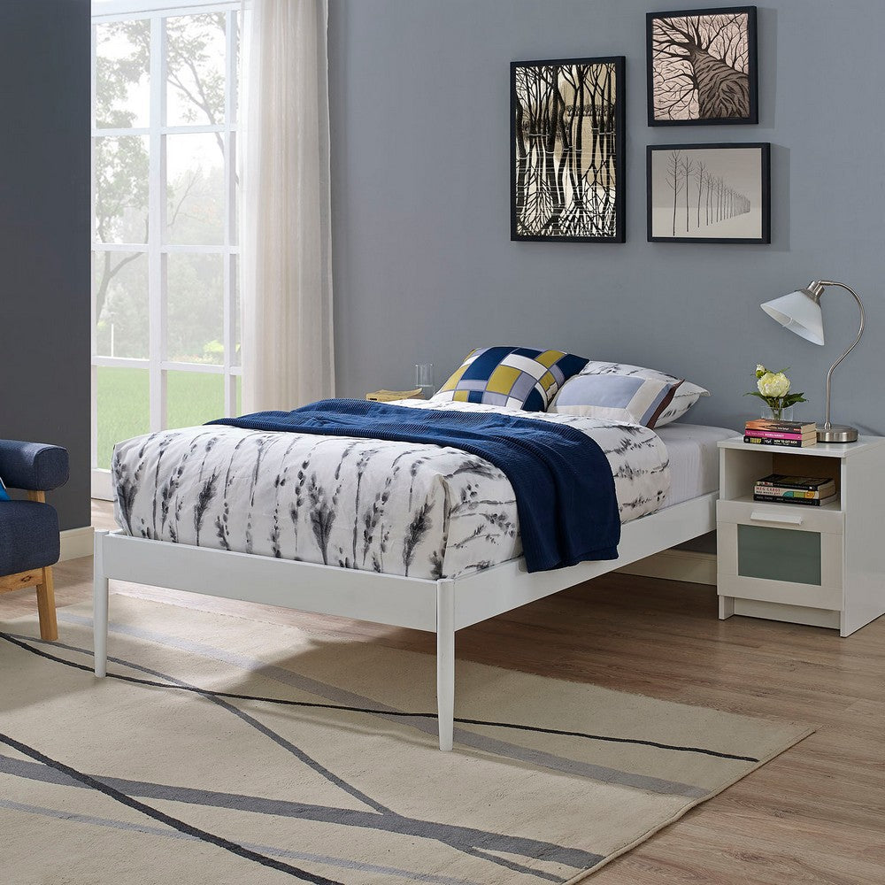Elsie Twin Bed Frame by Modway| White