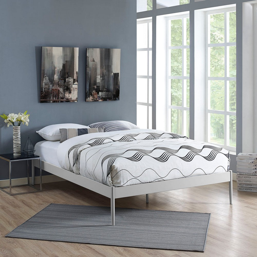 Elsie Queen Bed Frame, Gray - No Shipping Charges