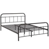Maisie Stainless Steel Queen Bed Frame by Modway| Brown