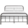 Maisie Stainless Steel Queen Bed Frame by Modway| Brown