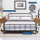 Maisie Stainless Steel Queen Bed Frame by Modway| Brown