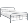 Maisie Stainless Steel Queen Bed Frame by Modway| Gray