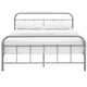 Maisie Stainless Steel Queen Bed Frame by Modway| Gray