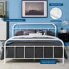Maisie Stainless Steel Queen Bed Frame by Modway| White