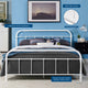 Maisie Stainless Steel Queen Bed Frame by Modway| White