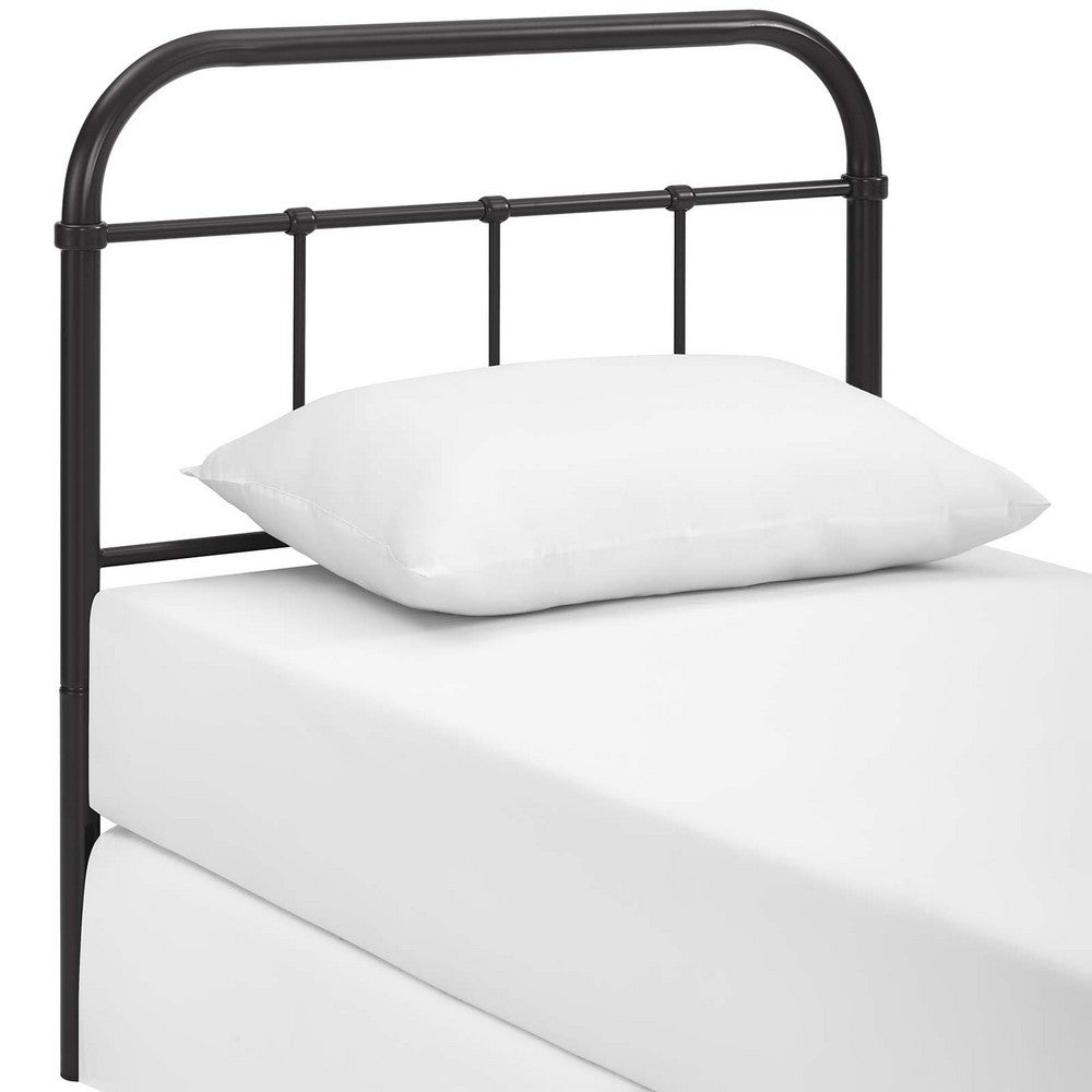 Serena Twin Steel Headboard, Brown - No Shipping Charges