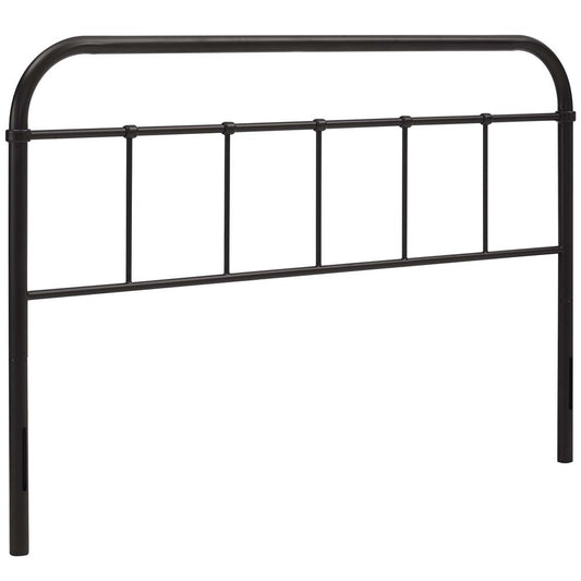 Serena Queen Steel Headboard by Modway| Brown