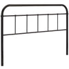 Serena Queen Steel Headboard by Modway| Brown