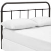 Serena Queen Steel Headboard by Modway| Brown