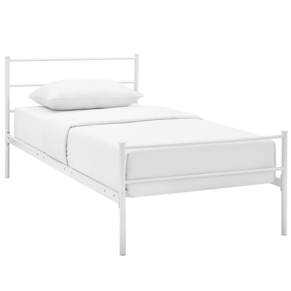 Alina Platform Twin Bed Frame by Modway| White