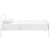 Modway Alina Platform Stainless Steel Metal Twin Size Bed Frame With Headboard in White MDY-MOD-5551-WHI-SET