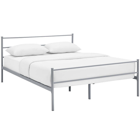 Alina Platform Full Bed Frame by Modway| Gray