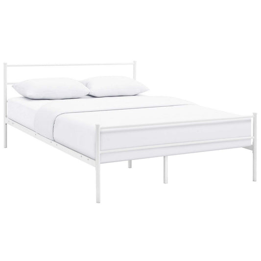 Alina Platform Full Bed Frame by Modway| White