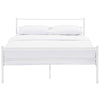 Modway Alina Full Size Platform Bed Frame With Headboard In White MDY-MOD-5552-WHI-SET