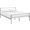 Modway Alina Queen Size Platform Bed Frame With Headboard In Gray MDY-MOD-5553-GRY-SET