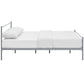 Modway Alina Queen Size Platform Bed Frame With Headboard In Gray MDY-MOD-5553-GRY-SET