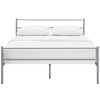 Modway Alina Queen Size Platform Bed Frame With Headboard In Gray MDY-MOD-5553-GRY-SET