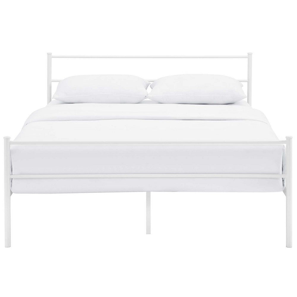 Alina Platform Queen Bed Frame by Modway| White