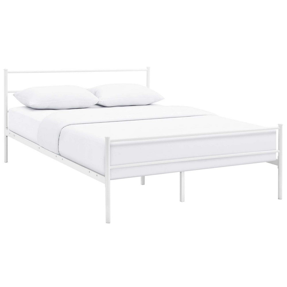 Alina Platform Queen Bed Frame by Modway| White