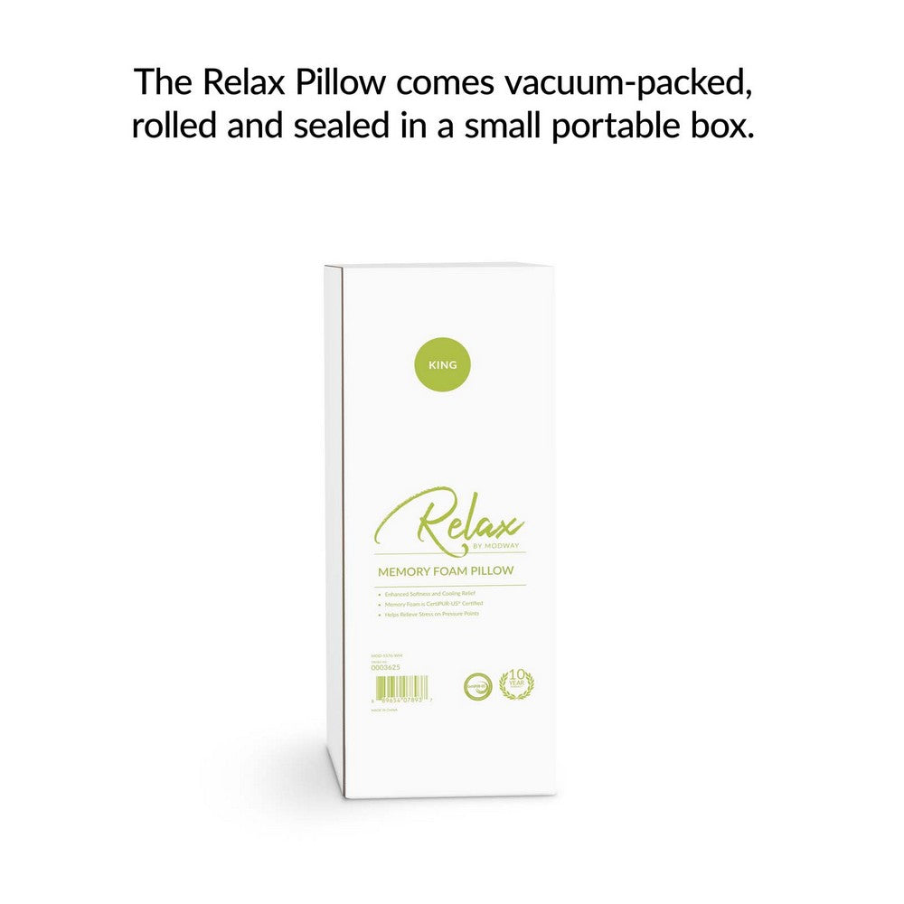 Relax Size King Pillow by Modway| White