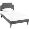 Laura Fabric Twin Platform Bed with Squared Tapered Legs by Modway