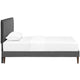 Camille Fabric Twin Platform Bed with Squared Tapered Legs by Modway MDY-MOD-5598-GRY