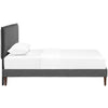 Camille Fabric Twin Platform Bed with Squared Tapered Legs by Modway MDY-MOD-5598-GRY