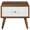 Transmit Nightstand, Walnut White - No Shipping Charges