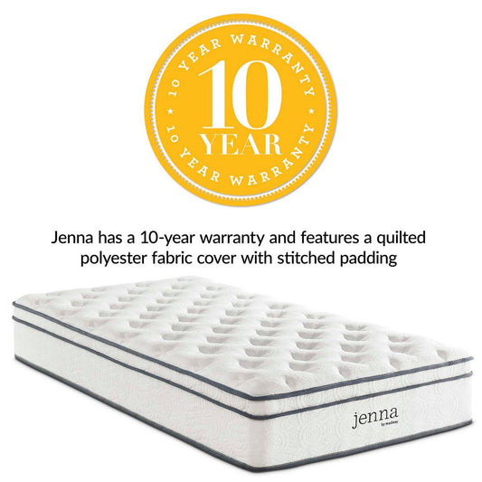 Modway Jenna 10" Twin Innerspring Mattress, |No Shipping Charges
