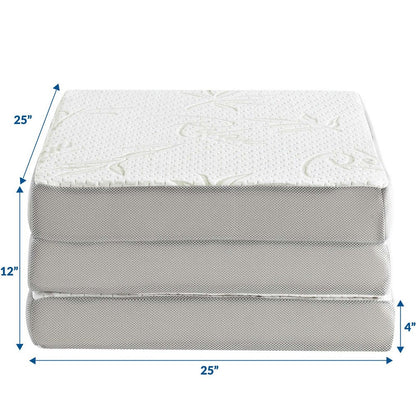 Snug Tri-Fold Mattress, White  - No Shipping Charges