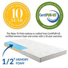 Relax Tri-Fold Mattress, White - No Shipping Charges