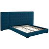 Sierra Upholstered Fabric Queen Platform Bed by Modway| Blue