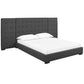 Modway Sierra Tufted Upholstered Fabric Queen Platform Bed Frame With Headboard In Gray