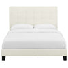 Melanie Tufted Button Upholstered Performance Velvet Full Platform Bed by Modway| White